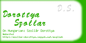 dorottya szollar business card