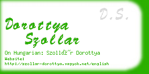 dorottya szollar business card